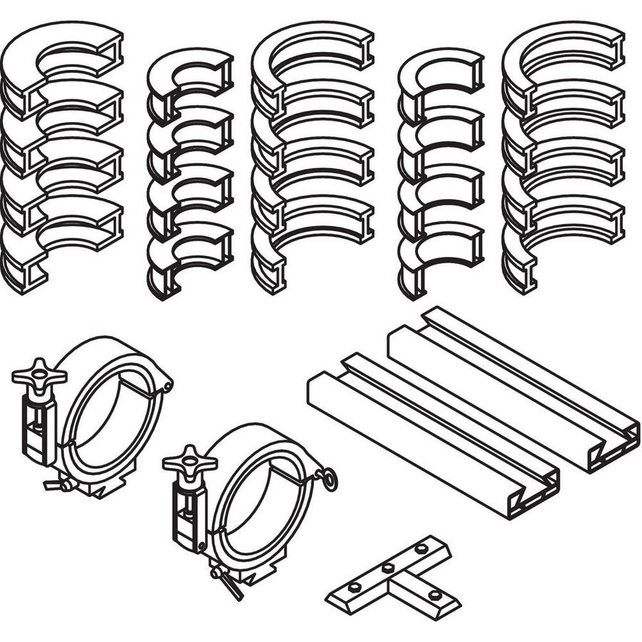 Buisklemset tbv elektromoffen 63-180mm