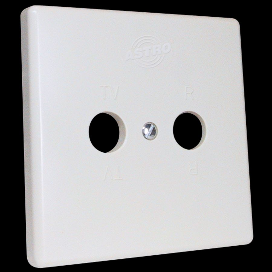 afdekpl. voor Astro contactdozen wit