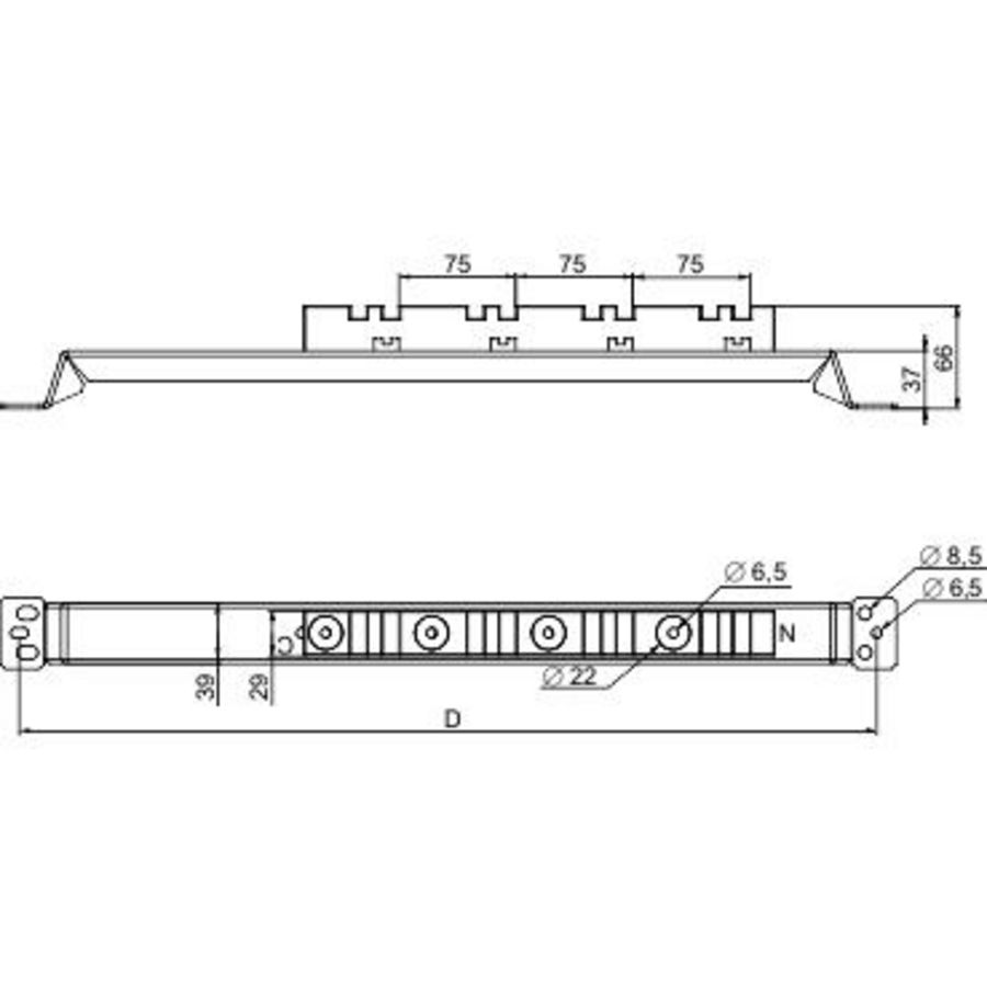 Blokkeersteun 800mm Spacial SF