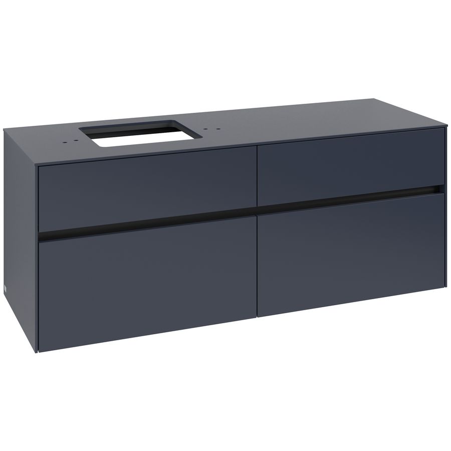 Wastafelonderkast Collaro 1400x548x500mm Marine Blue C13200VQ