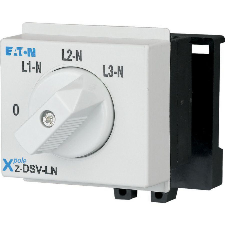 Draaischakelaar, 20A, voltmeter, 0 - L1-N - L2-N - L3-N Eaton
