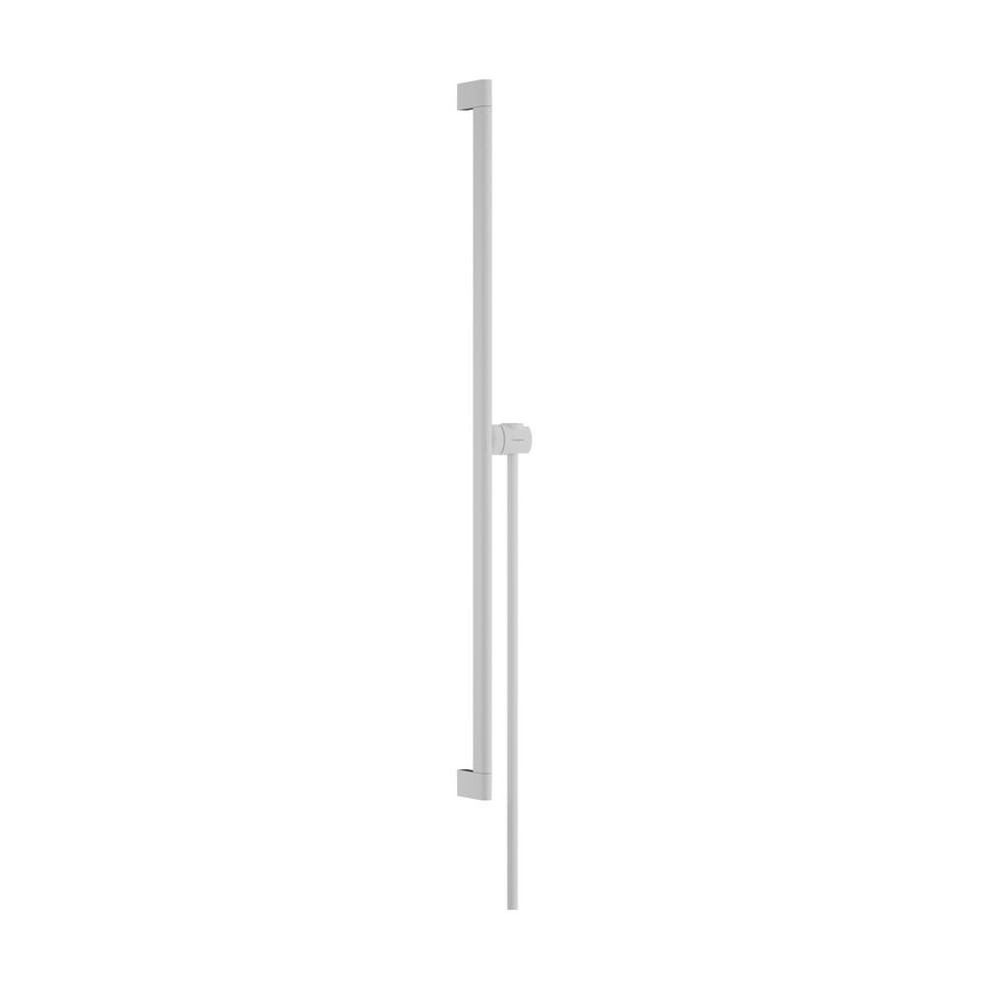 Unica glijstang S Puro 90cm met easy slide handdouchehouder en Isiflex doucheslang 1600mm mat wit
