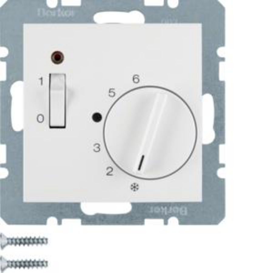 Thermostaat 24 verbreekcont berker S.1/B.3/B.7 polarwit glz.