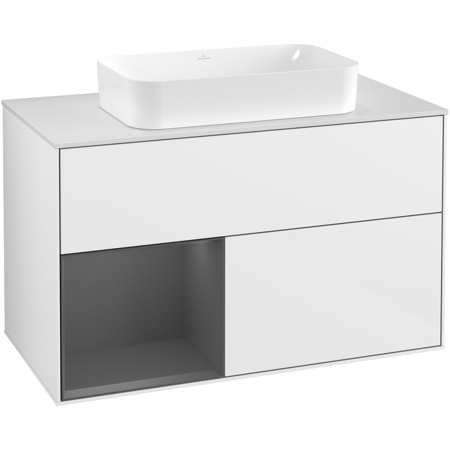 Wastafelonderkast Finion 1000x603x501mm G.White.L F241GKGF