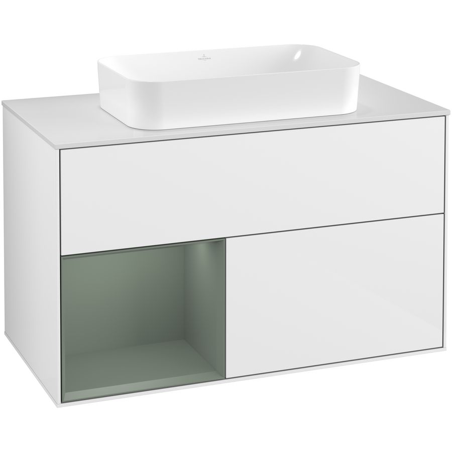 Wastafelonderkast Finion 1000x603x501mm G.White.L F241GMGF