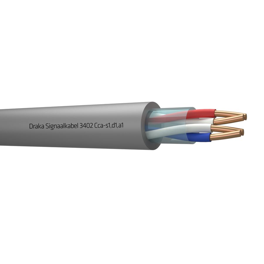 Haspel a 500m. signaal kabel Cca gy# 2x2x0,8mm 3402