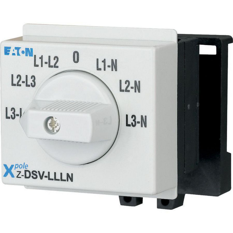 Draaischakelaar, 20A, voltmeter, L3-L1 - L2-L3 - L1-L2 - 0 - L1-N - L2 Eaton