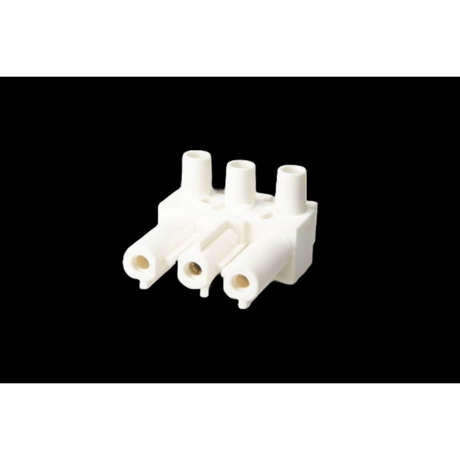 Chassisdeel 3-polig wit (AC166 GBU/ 3 w) VVE=200