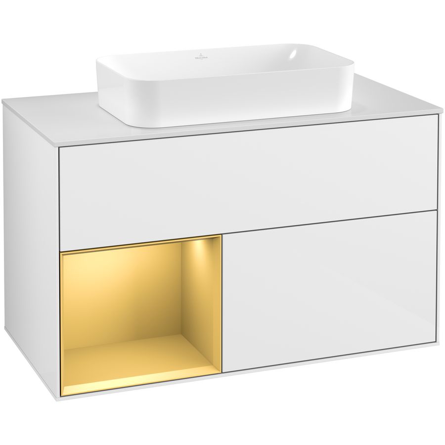 Wastafelonderkast Finion 1000x603x501mm G.White.L F241HFGF
