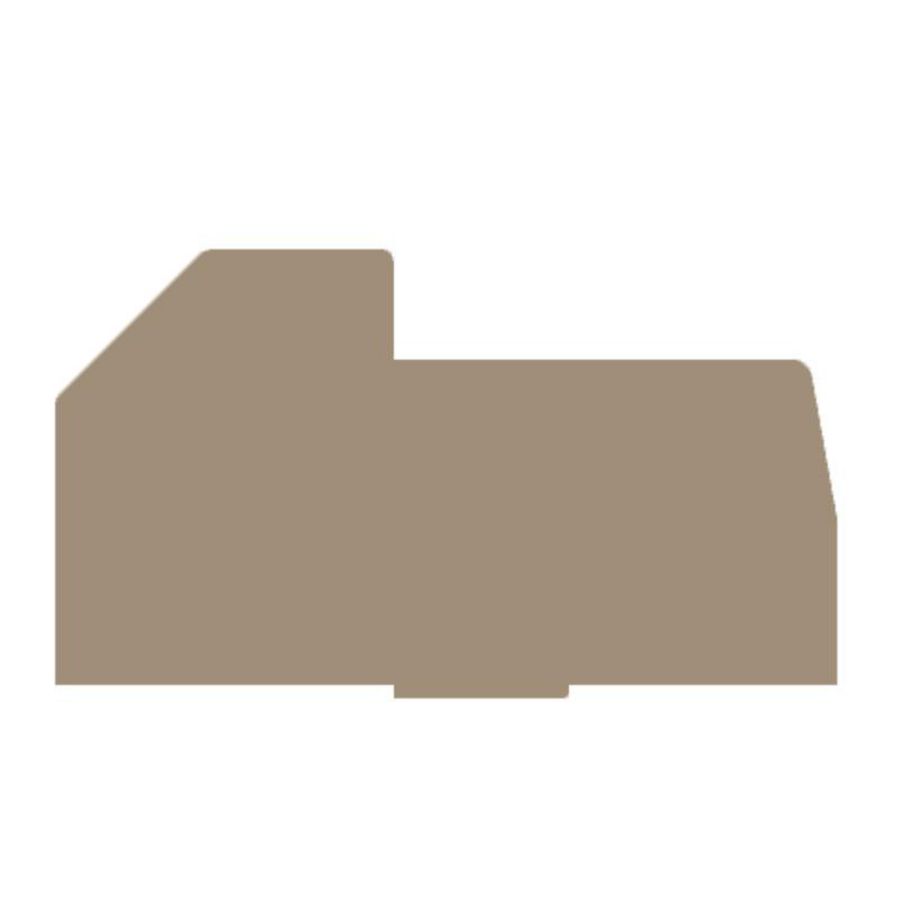 Afsluit- eindplaat d.beige h:40.75mm b:1.5mm V- VVE=50