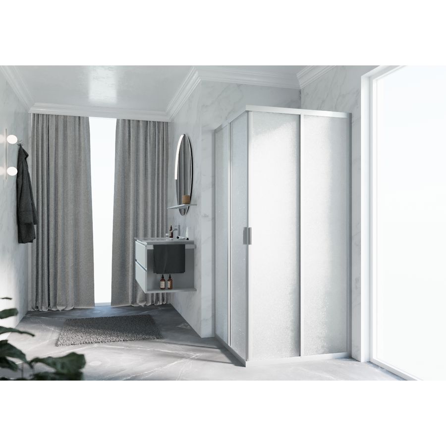 Deel hoekinstap (1 van 2 omkeerbaar) LUNES 2.0-A 1080-1110x1950mm niva profielkleur matchroom