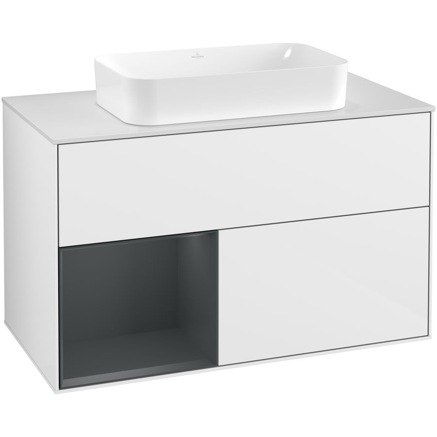 Wastafelonderkast Finion 1000x603x501mm G.White.L F241HGGF