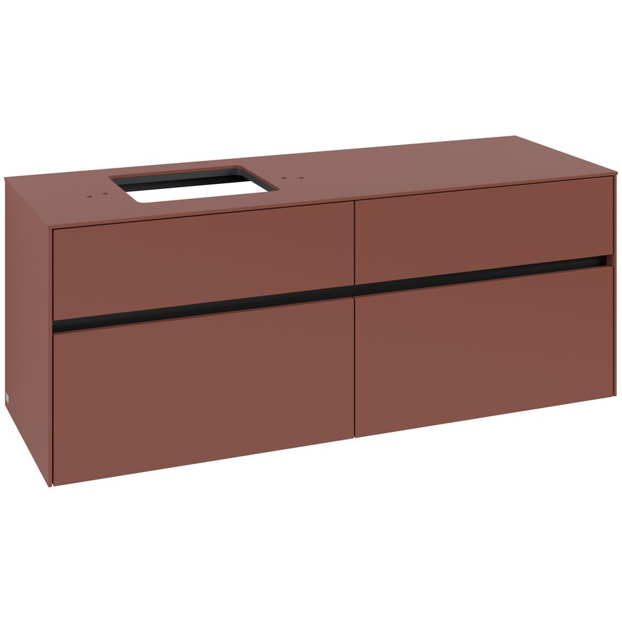 Wastafelonderkast Collaro 1400x548x500mm Wine Red C13200AH