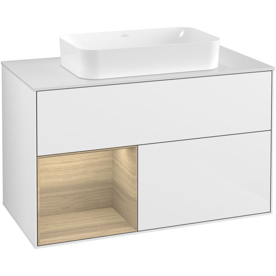 Wastafelonderkast Finion 1000x603x501mm G.White.L F241PCGF