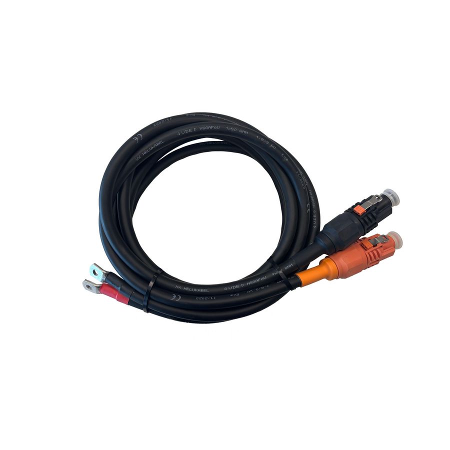 Kabelset 50mm² 2.5mtr. LVS Surlok - M8 rood en zwart