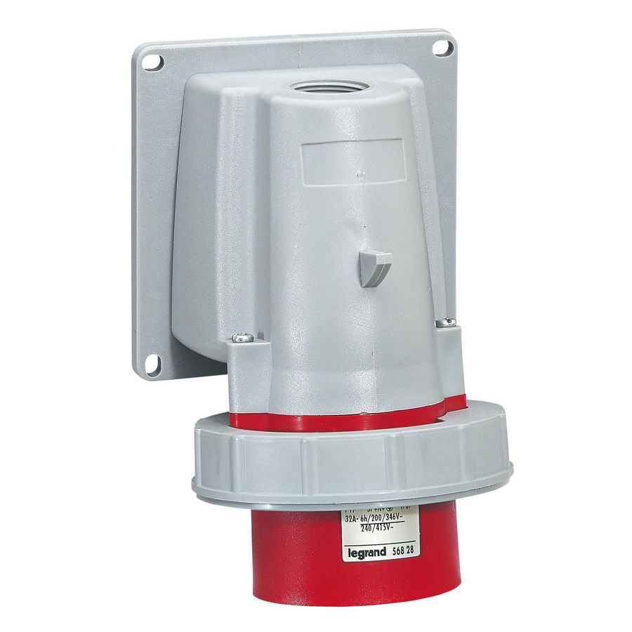 Toestelcontactstop 400V 32A 5P IP67 rood P17 Tempra