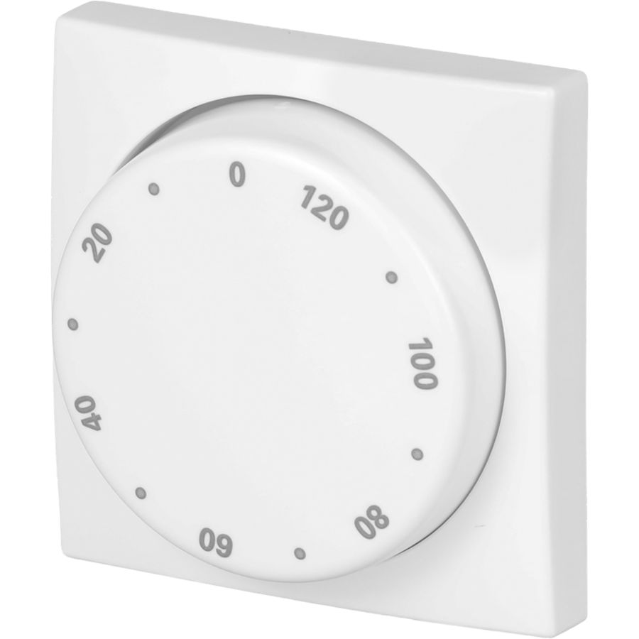 Centraalplaat + knop voor 1071U 120min SI-B-alpinwit (1771-914-102)
