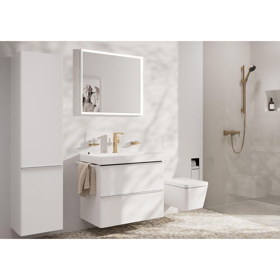 Tecturis E 1-hendel wastafelkraan 210 Fine CoolStart met draaibare uitloop en afvoerplug Brushed Bronze