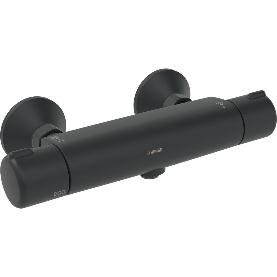 douchethermostaat HOH15cm, THERMOCOOL, met S-kopp.mat zwart