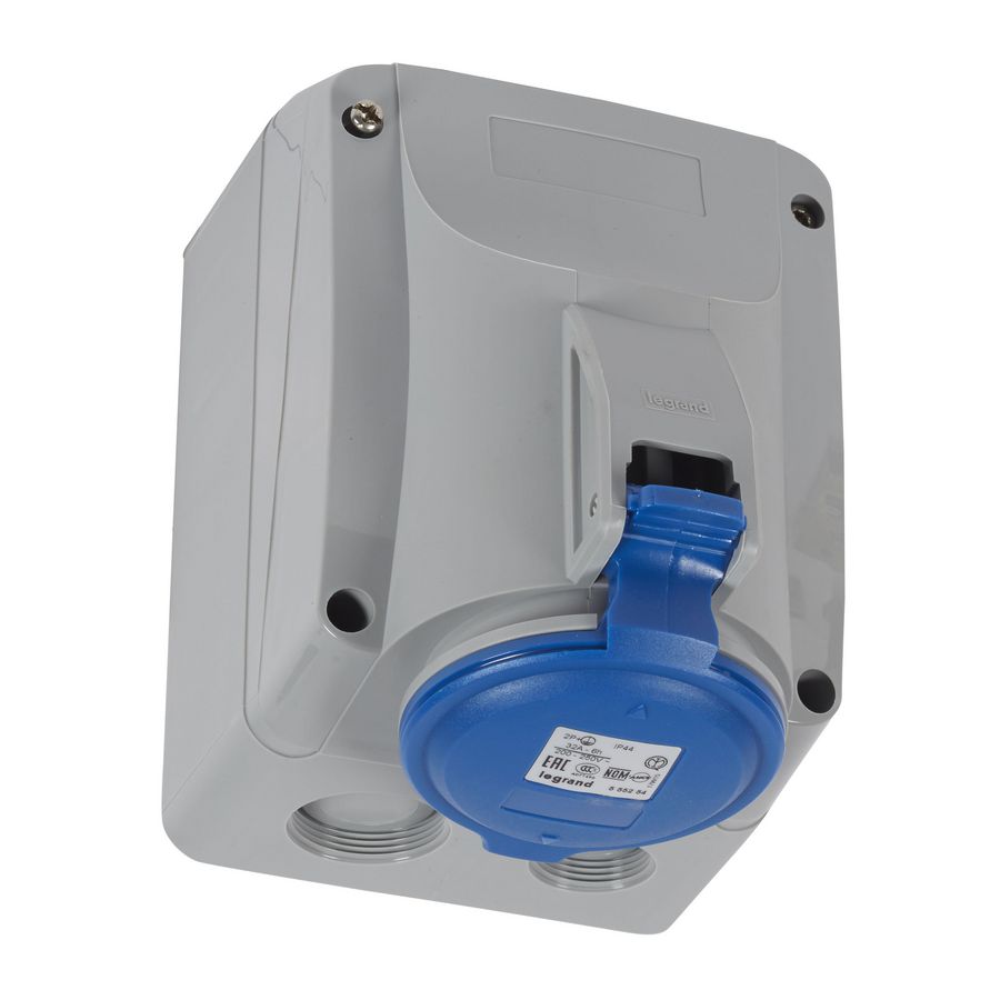 Opbouw wandcontactdoos 230V 32A 3-polig IP44 P17