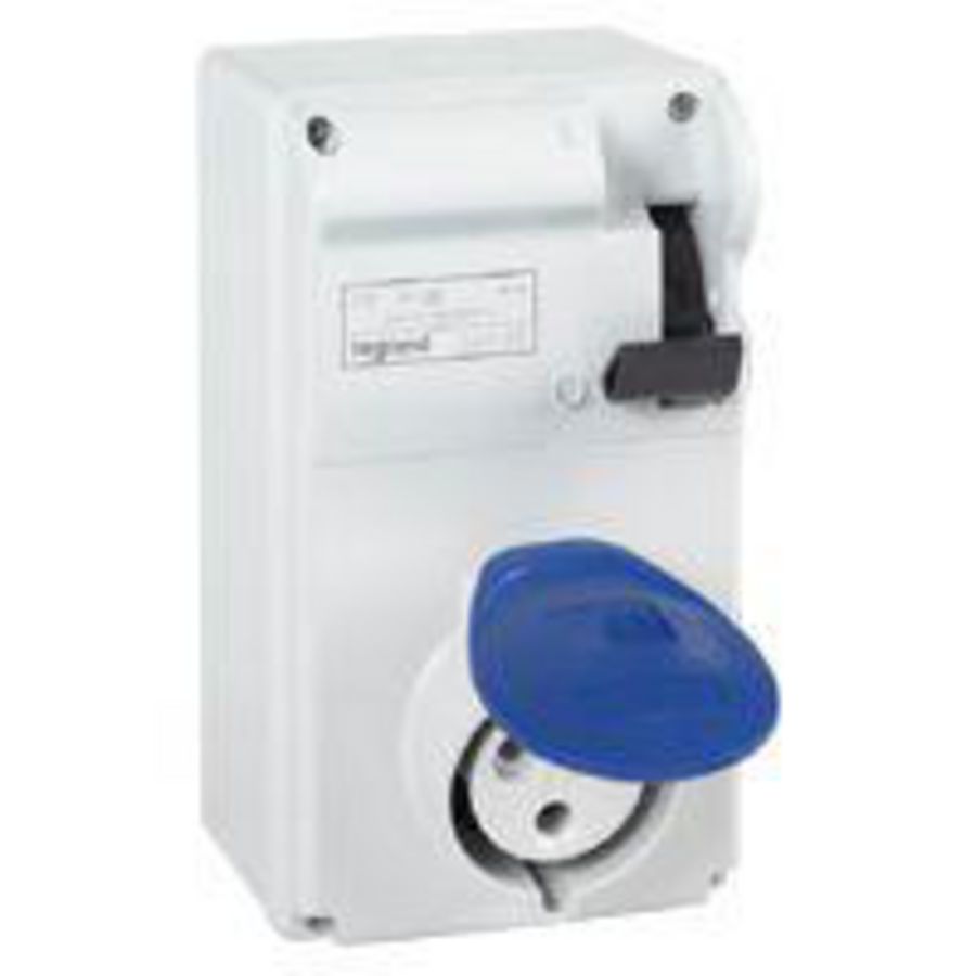 Wandcontactsdoos gesch. 230V 32A 3-polig IP44 P17