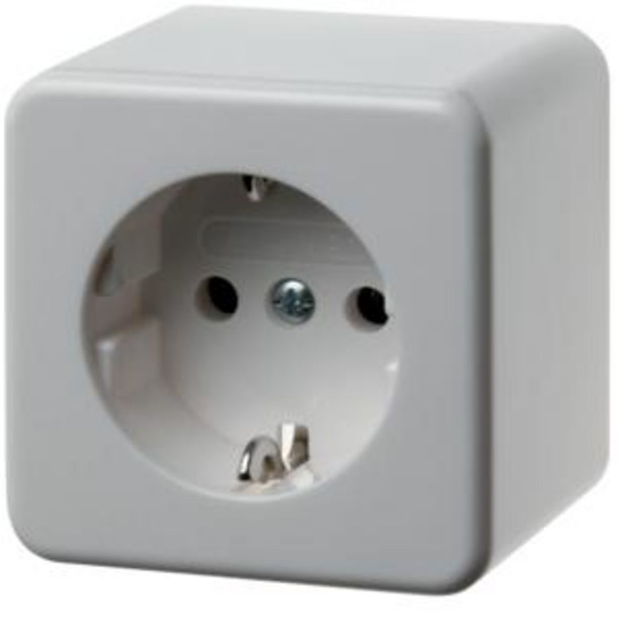 Wandcontactdoos RA 1-v steekklemmen opbouwserie polarwit