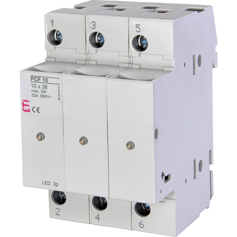Smeltpatroonschakelaar 32A PCF10 LED 3-polig
