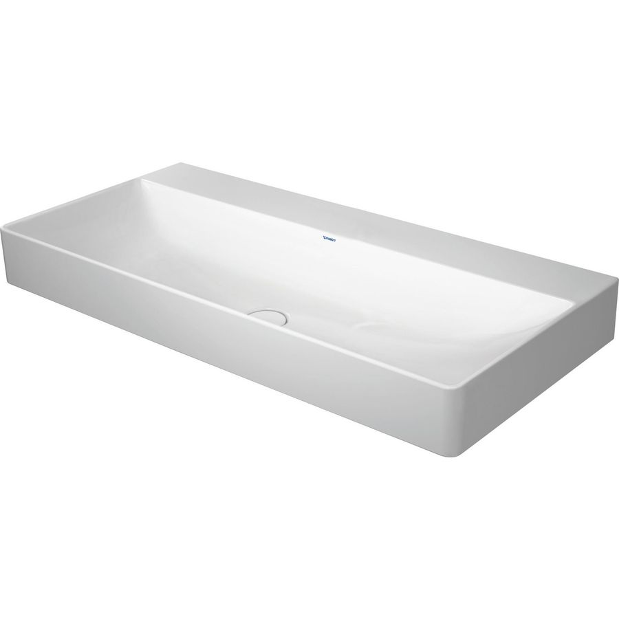 DURASQUARE #235310 wastafel 1000mm wit zonder kraangat geslepen onderzijde