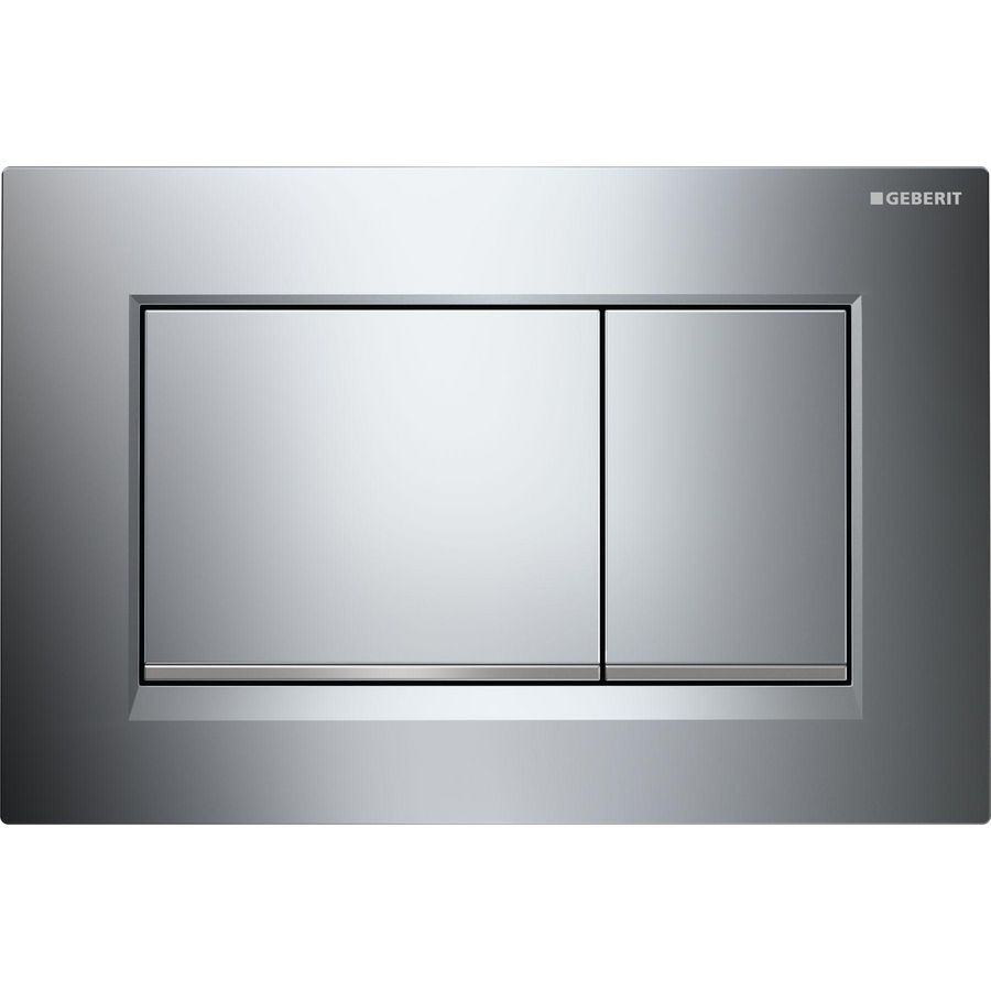 Bedieningsplaat 2-toets Sigma20 SQUARE (voorheen Sigma30) 2-toets plaat+toetsen: chroom designstroken: matchroom