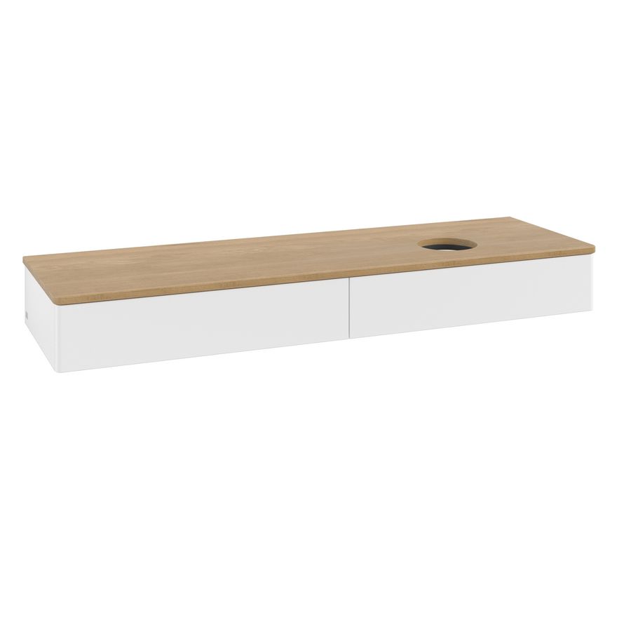 Wastafelonderkast Antao 1600x190x500mm White Matt Lacquer K16011MT