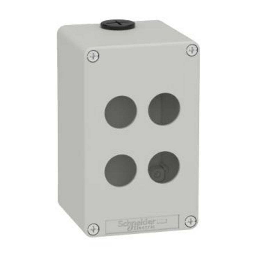 Lege behuizing Zamak Grijs RAL7035 4 uitsparingen 22mm 80