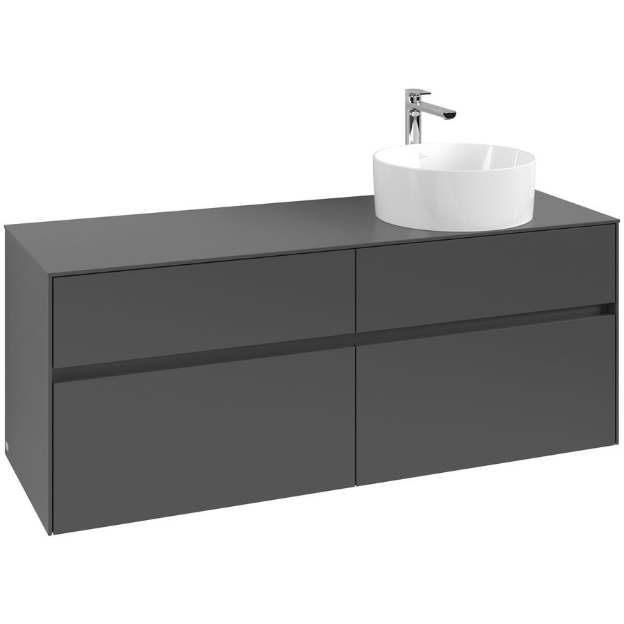 Wastafelonderkast Collaro 1400x548x500mm Graphite C047B0VR