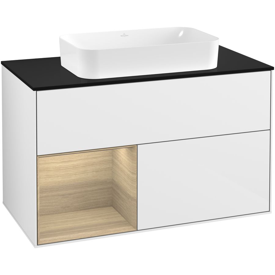 Wastafelonderkast Finion 1000x603x501mm G.White.L F242PCGF