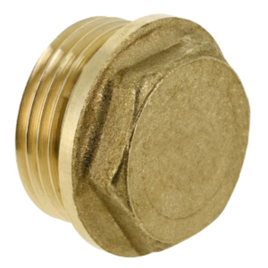 Plug messing 1/2" bt.