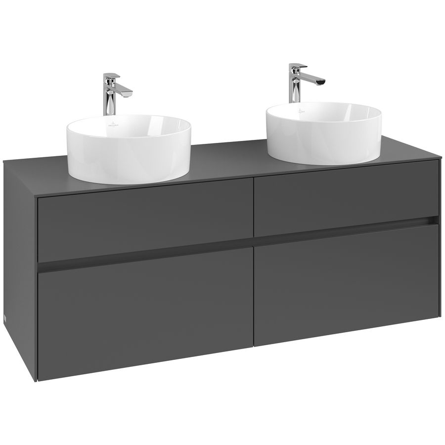 Wastafelonderkast Collaro 1400x548x500mm Graphite C04800VR