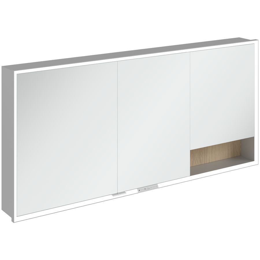 Inbouw-spiegelkast My View+ 1600x750x168mm Nordic Oak
