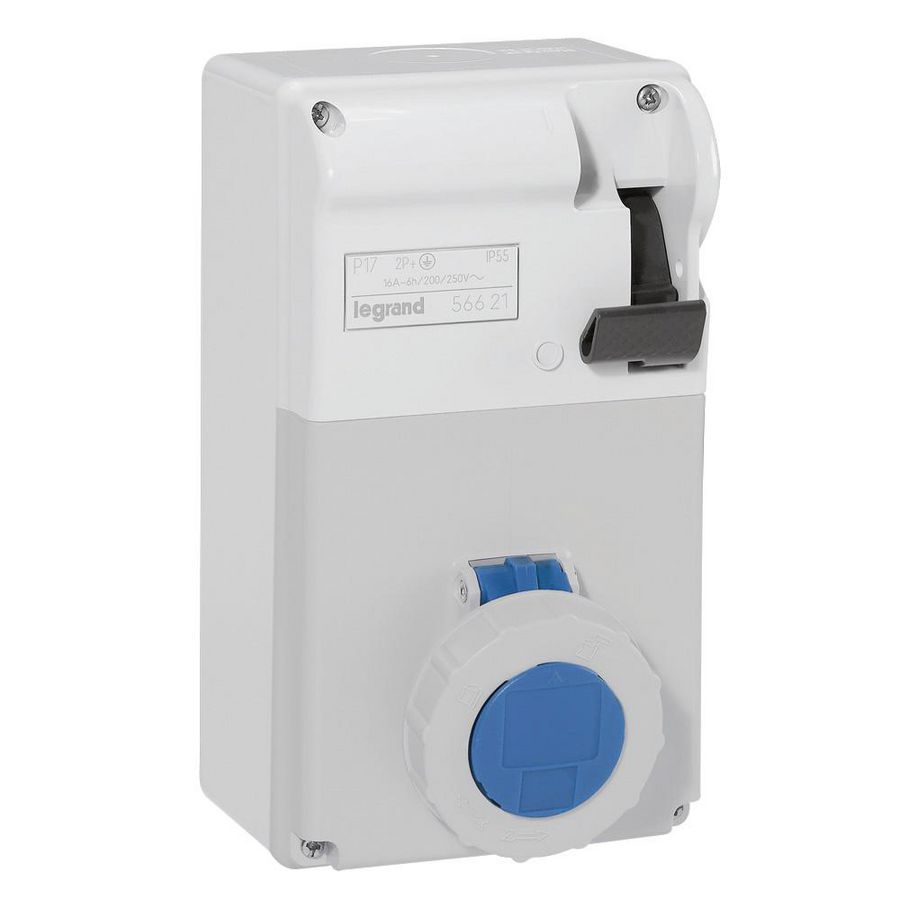 Wandcontactsdoos gesch. 230V 16A 3-polig IP55 P17