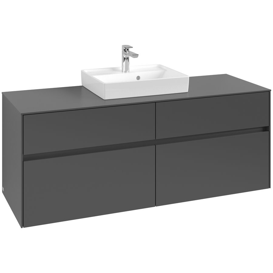 Wastafelonderkast Collaro 1400x548x500mm Graphite C07300VR