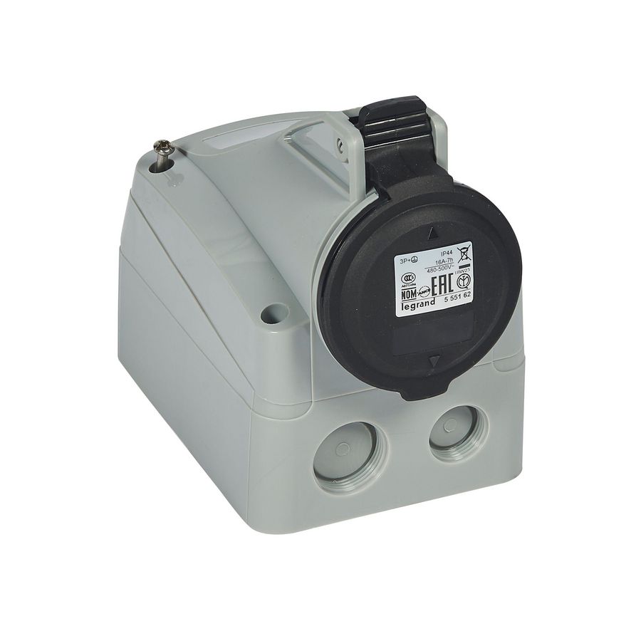 Opbouw wandcontactdoos 500V 16A 4-polig IP44 P17