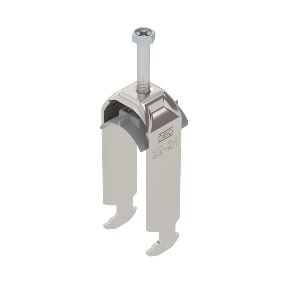 Beugelklem 2056 2-vdg 22-28mm rvs A2 1.4301 blank VVE=50