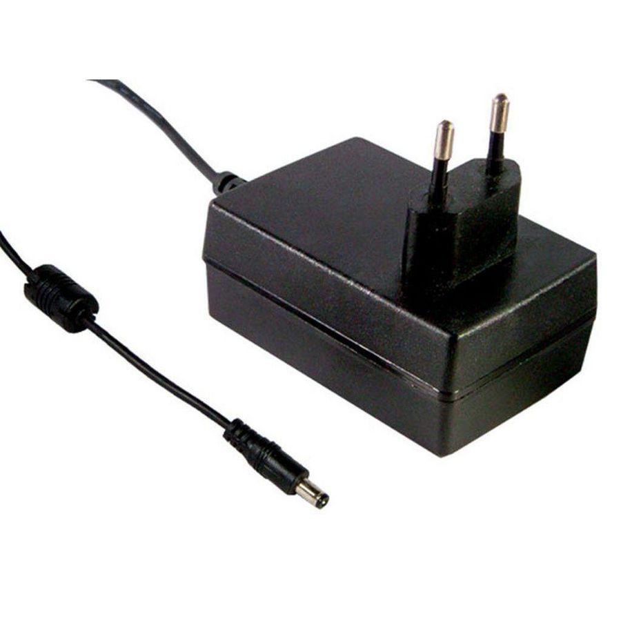 AC-DC ind wall mount adap 18W 12V 2 Pin Euro plug P1J
