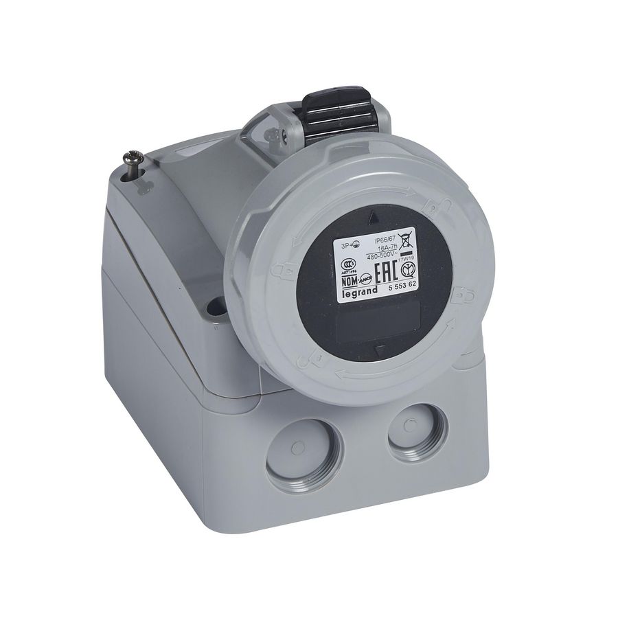 Opbouw wandcontactdoos 500V 16A 4-polig IP67 P17