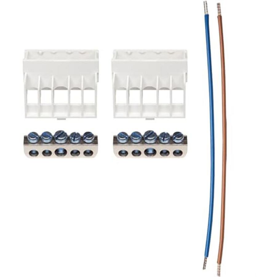 Aansluitblok + bedrading 1-fase