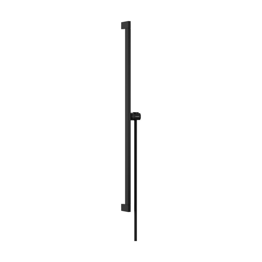 Unica glijstang E Puro 90cm met easy slide handdouchehouder en Isiflex doucheslang 1600mm mat zwart