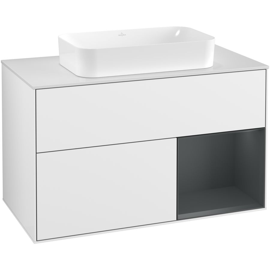 Wastafelonderkast Finion 1000x603x501mm G.White.L F251HGGF