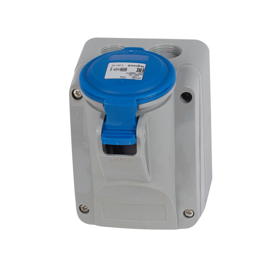 Opbouw wandcontactdoos 230V 16A 4-polig IP44 P17