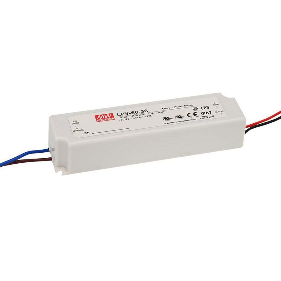 AC-DC enkele output LED Driver PSU CV 60W 48V