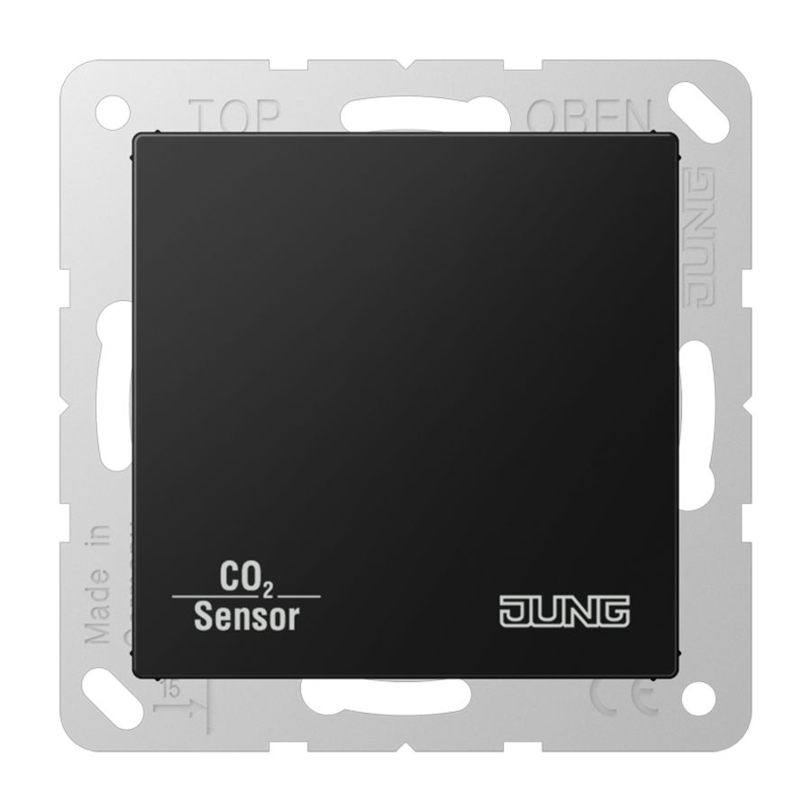 Sensor A(S) slagvast matzwart KNX CO2