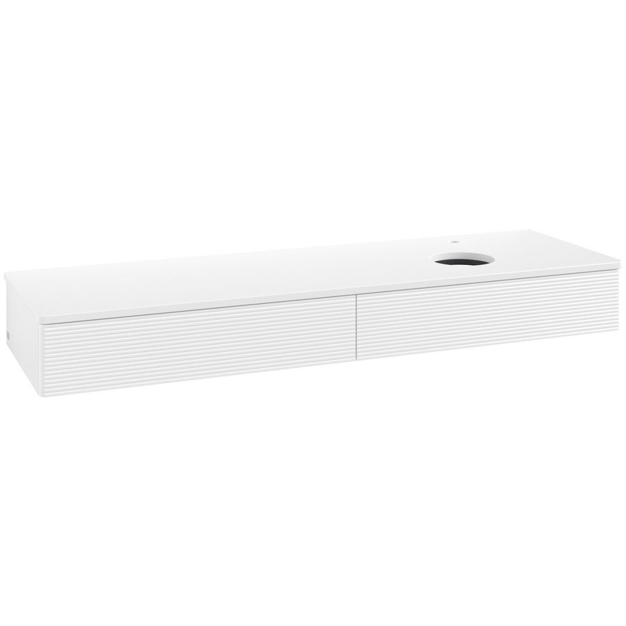 Wastafelonderkast Antao 1600x190x500mm White Matt Lacquer K16150MT