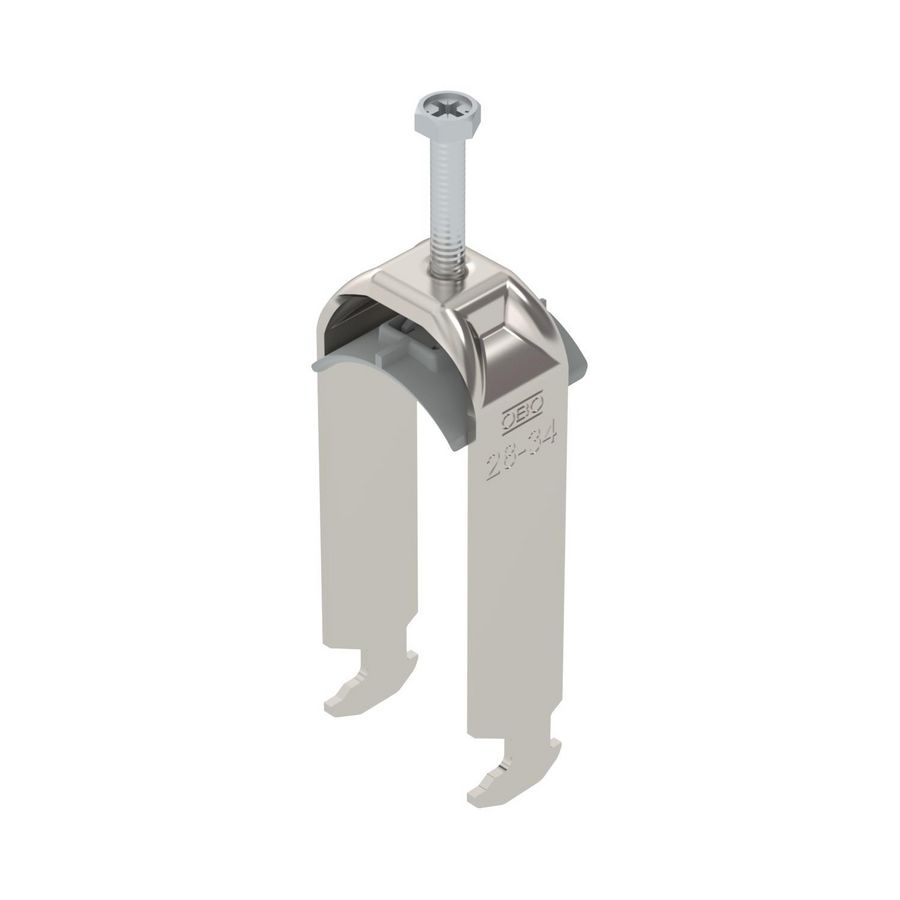 Beugelklem 2056 2-vdg 28-34mm rvs A2 1.4301 blank VVE=50